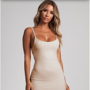 NWT Meshki Nude Strappy Leah Dress